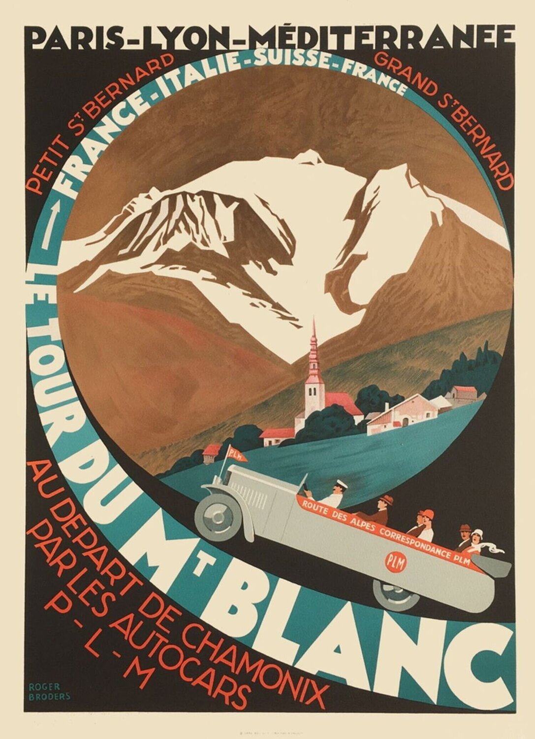 Le Tour du Mont-Blanc Roger Broders Stampa in vendita