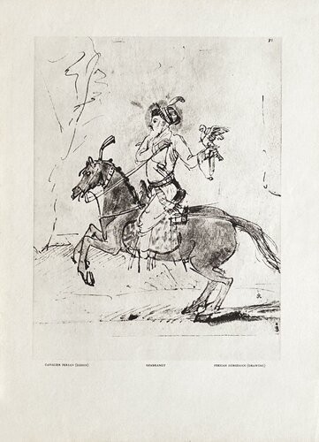 Persian Horseman - Rembrandt drawing by VERVE Revue, Print for Sale on Singulart