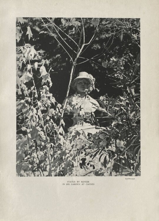 Statue by Renoir in his garden at Cagnes by Willy Maywald VERVE Revue