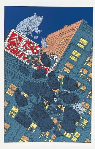 Les Chevrons voient rouge - Geof Darrow von COLLECTIF - CITROEN, Druck kaufen auf Singulart