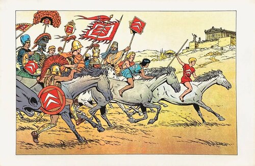 Les Chevrons voient rouge - Jacques Martin von COLLECTIF - CITROEN, Druck kaufen auf Singulart