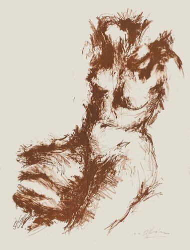 Nu de face by Claude Michel Grosjean, Print for Sale on Singulart