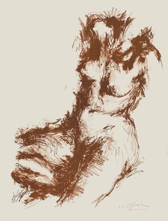 Nu de face Claude Michel Grosjean