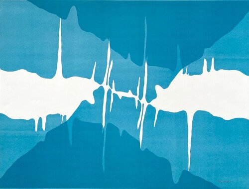 Composition en bleu by DEL PUEY, Print for Sale on Singulart