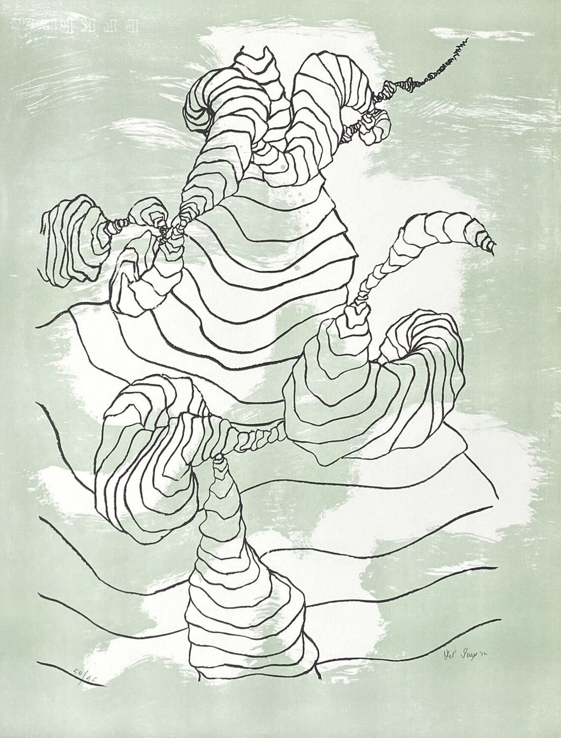 Noeuds sur fond vert DEL PUEY