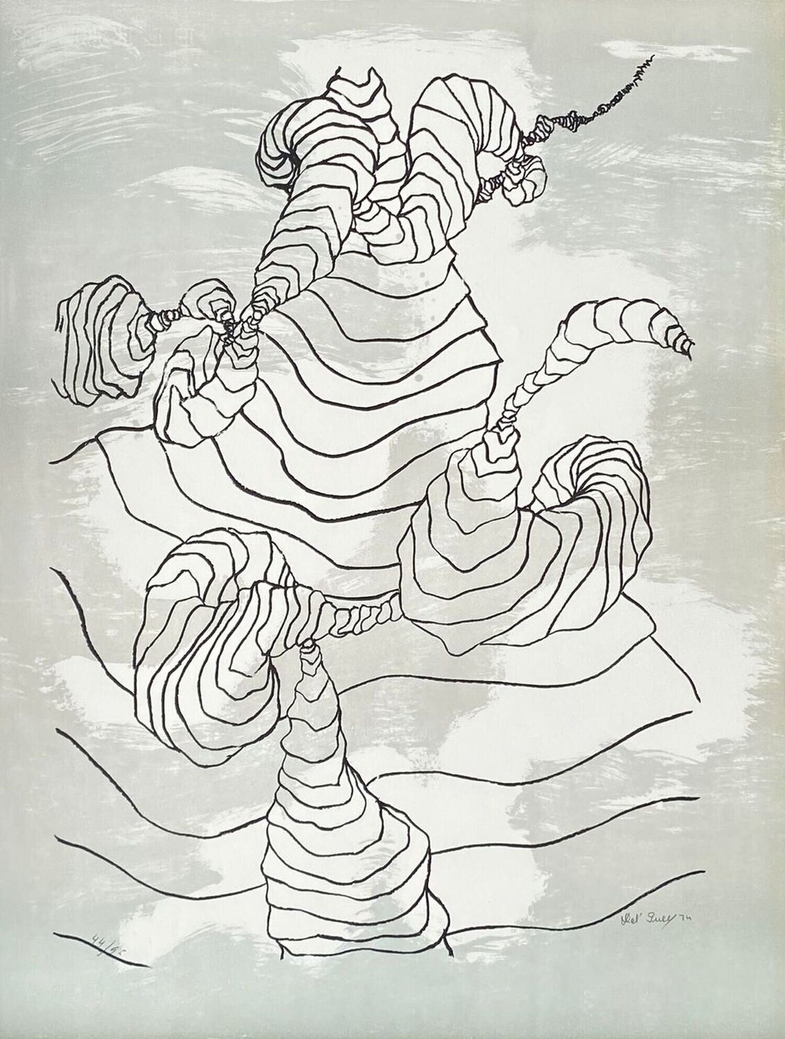 Noeuds sur fond gris DEL PUEY