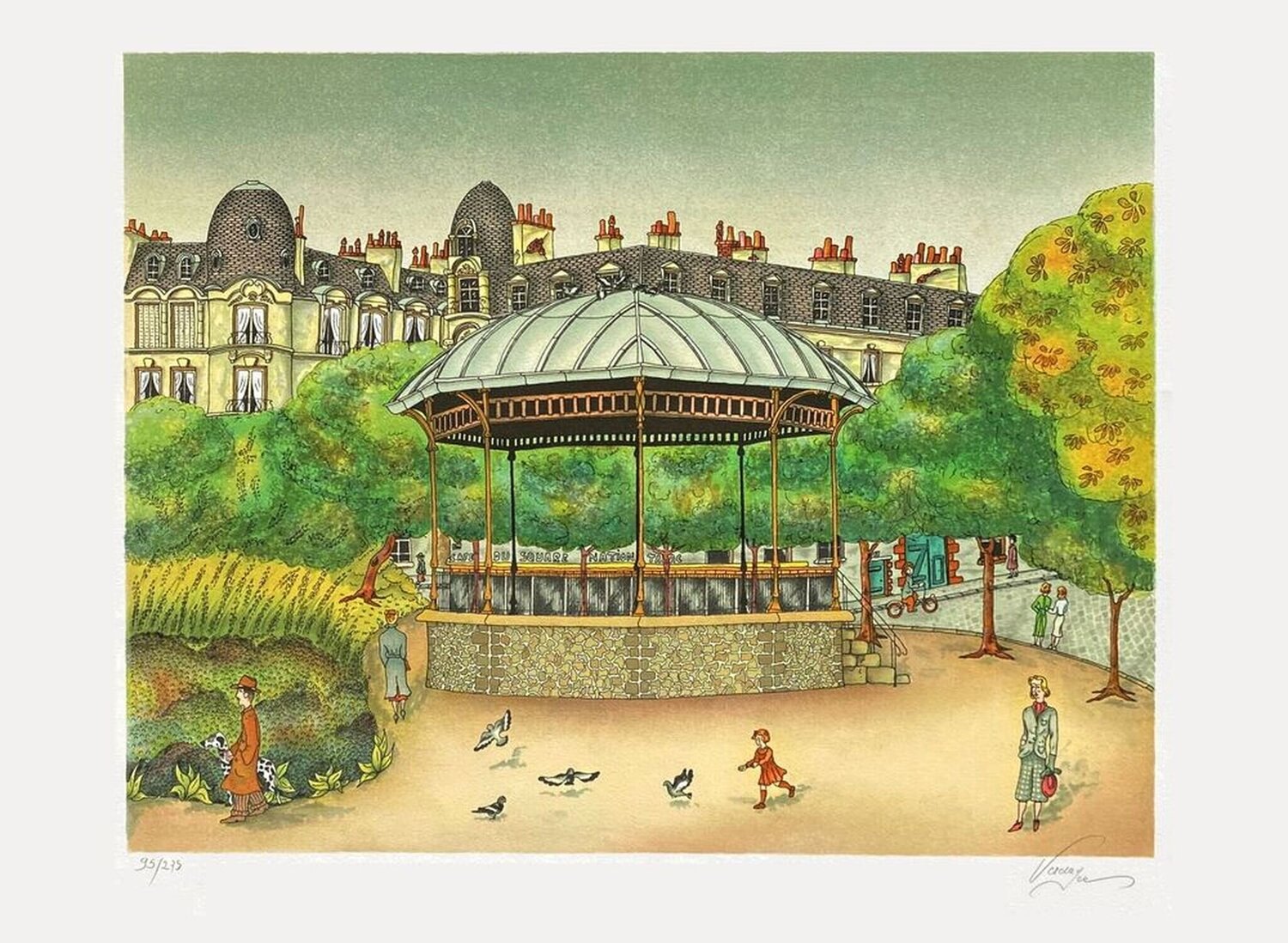 Le kiosque à musique - Square Nation Bernard Vercruyce Druck zu verkaufen
