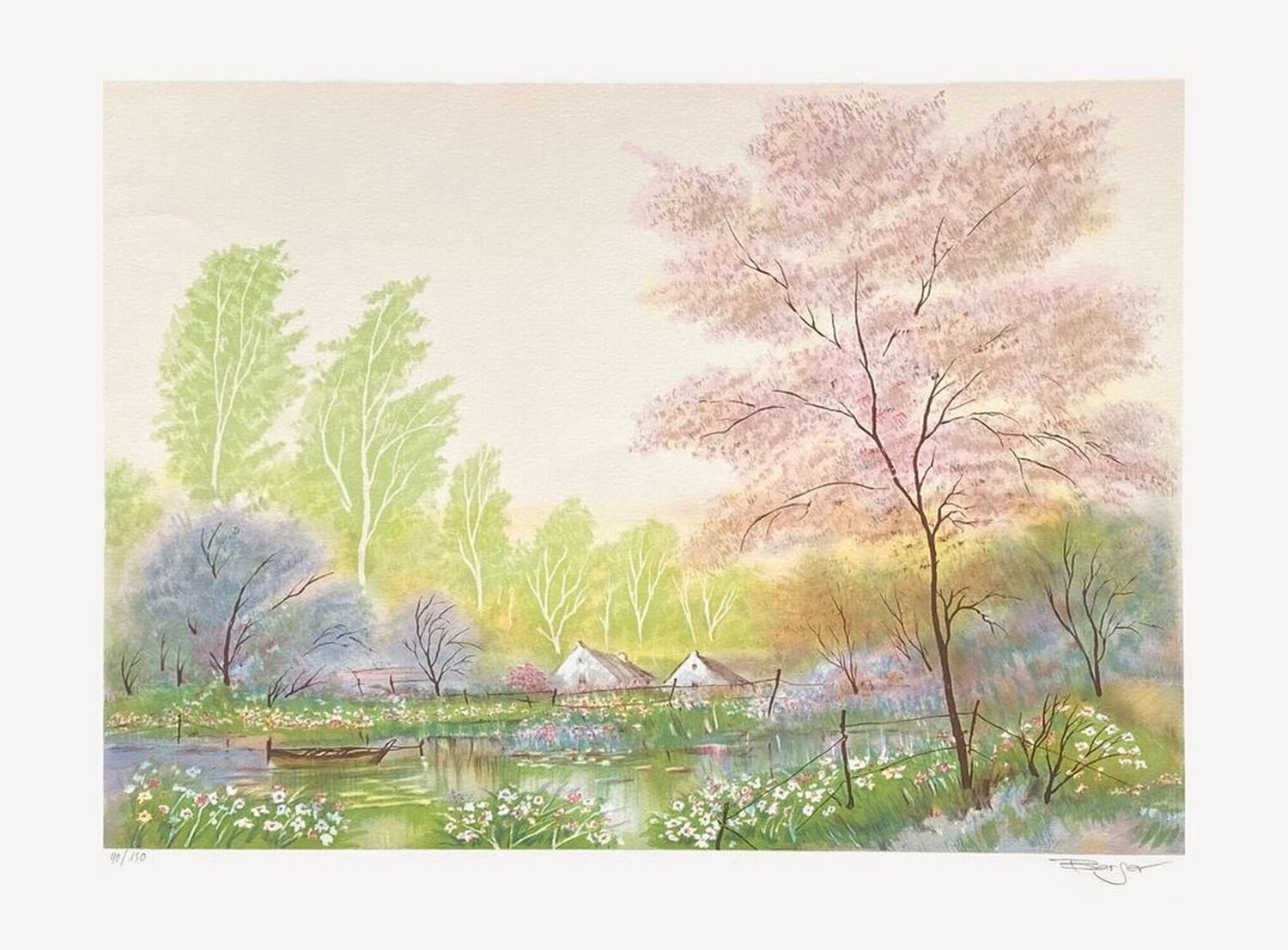 Paysage du Poitou Jacques Berger Stampa in vendita