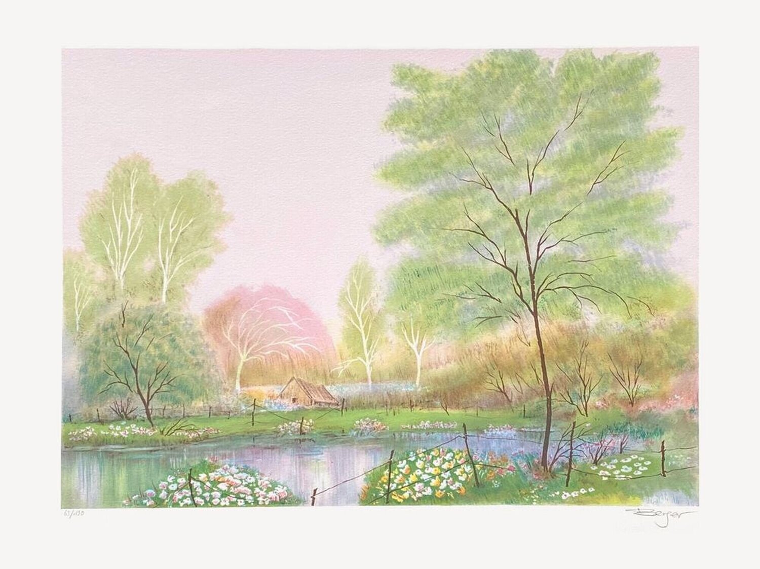 Paysage de Sologne Jacques Berger Stampa in vendita