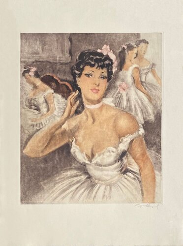 Le foyer de l'Opéra von Eugène Leliepvre, Druck kaufen auf Singulart