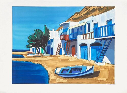 Village de pêcheurs à Milos by Jean-Claude Quilici, Print for Sale on Singulart