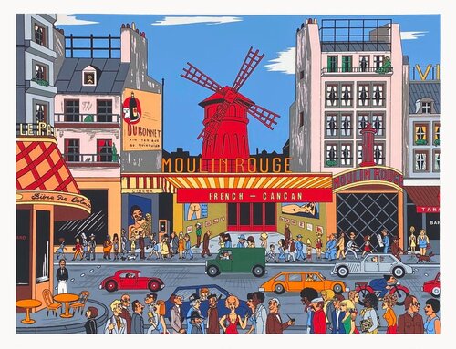 Le Moulin Rouge by Alfred Reynaud, Print for Sale on Singulart