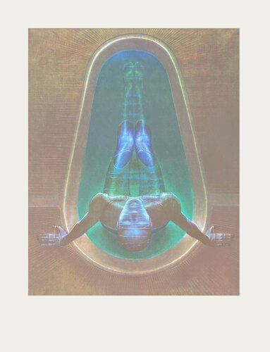 La dame dans le bain by Michel Henricot, Print for Sale on Singulart