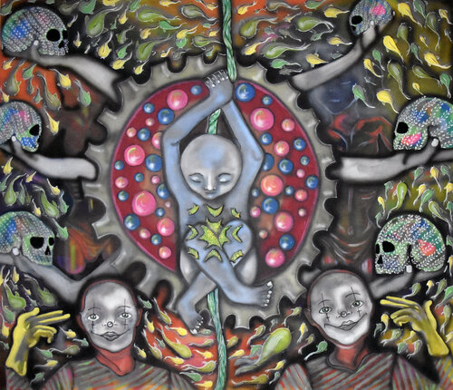 Körper und Geist van Karina Schiefer, Schilderij te koop op Singulart