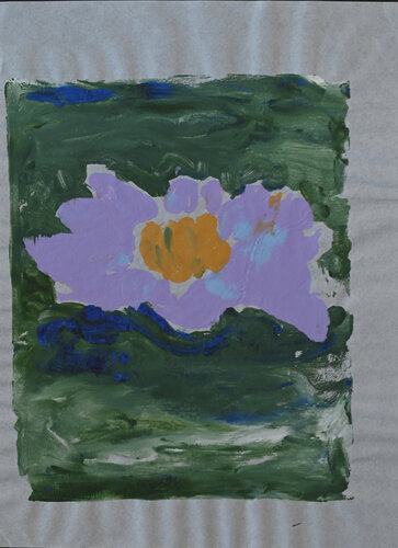 Blue lotus by Elena Zapassky, 종이 for Sale on Singulart