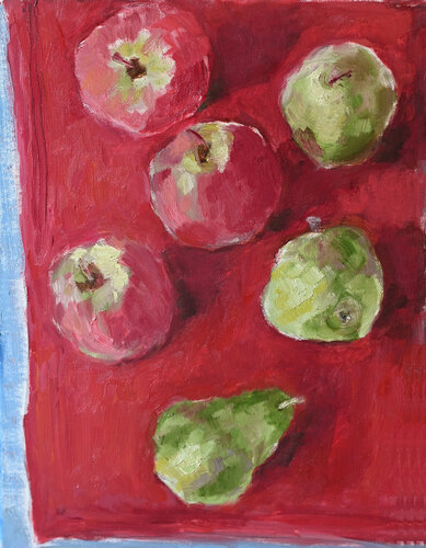Apples and pears di Elena Zapassky, Pittura in vendita su Singulart