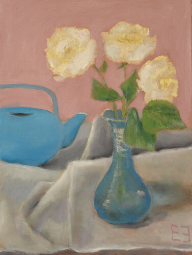 Yellow roses van Elena Zapassky, Schilderij te koop op Singulart