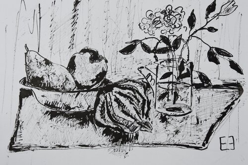 Autumn still life by Elena Zapassky, Work on Paper for Sale on Singulart