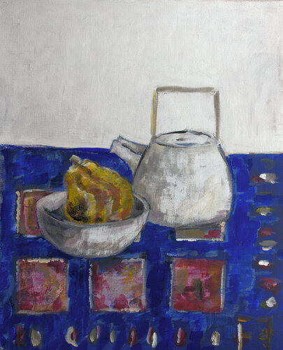 Still life with a pumpkin von Elena Zapassky, Malerei kaufen auf Singulart