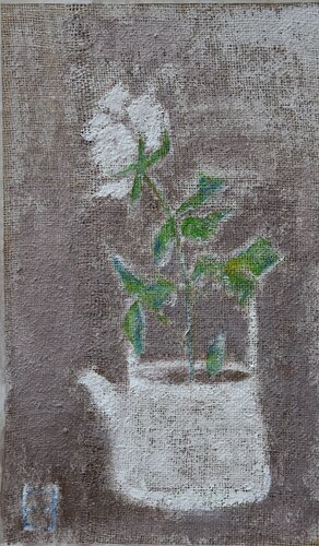 Chinese tea pot and rose von Elena Zapassky, Malerei kaufen auf Singulart