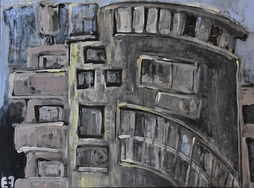 Old Tel Aviv Bauhaus di Elena Zapassky, Pittura in vendita su Singulart