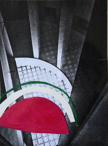Bauhaus in Tel Aviv van Elena Zapassky, Werk op papier te koop op Singulart