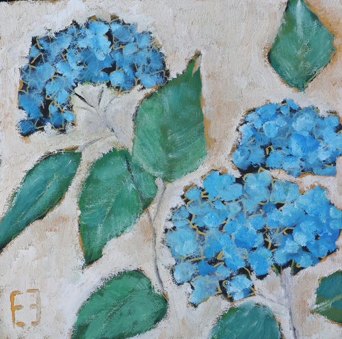 Blue Hydrangea von Elena Zapassky, Malerei kaufen auf Singulart