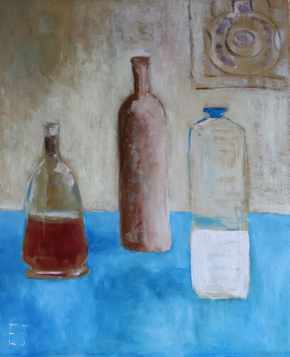 Three bottles by Elena Zapassky, 회화 for Sale on Singulart