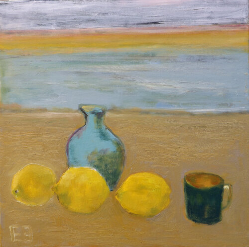 Eau de Nil (sunset) by Elena Zapassky, Painting for Sale on Singulart