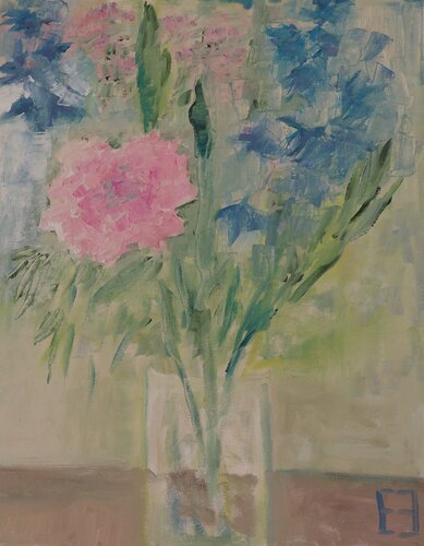 Flowers for the birthday by Elena Zapassky, Painting for Sale on Singulart
