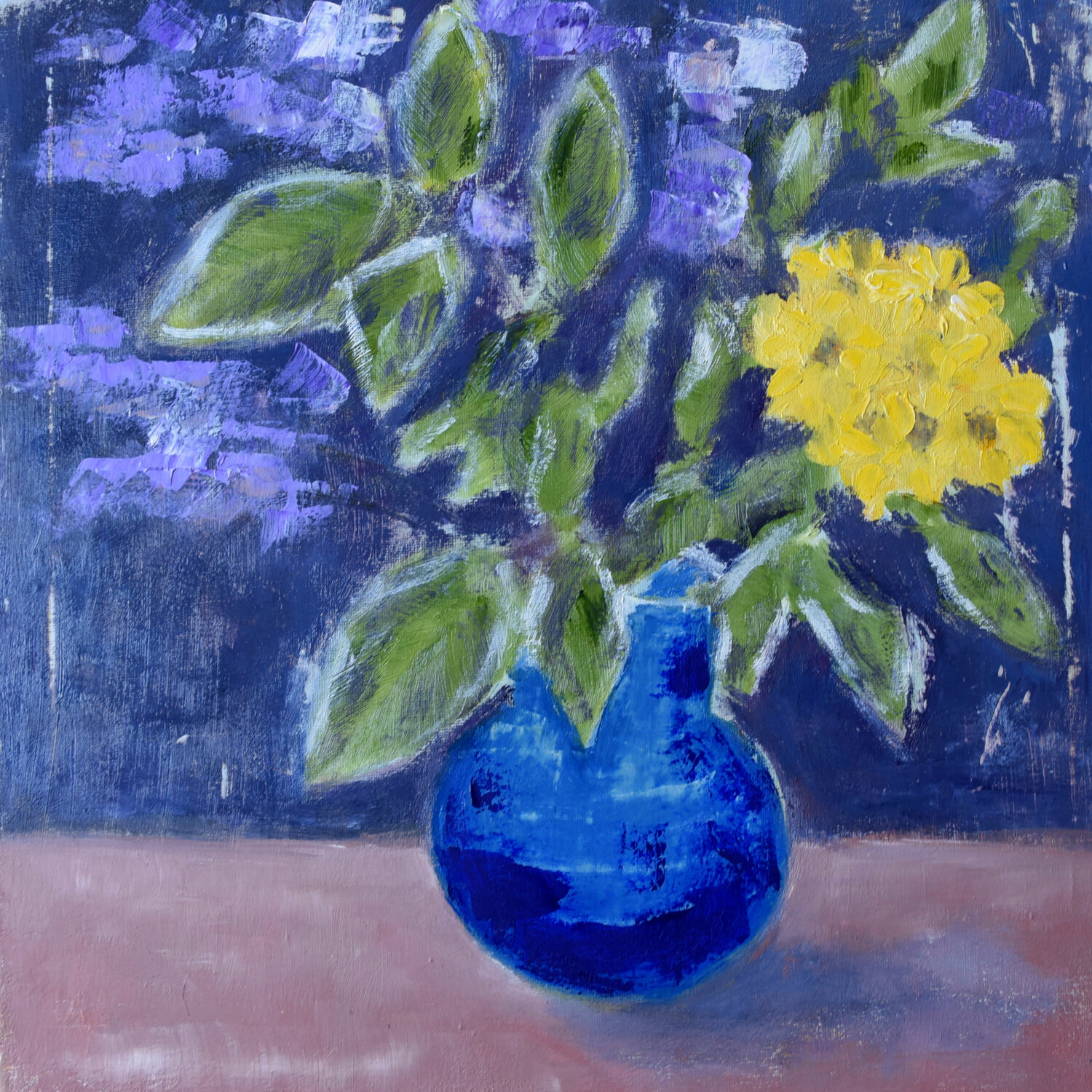 Still life - vase and flowers Elena Zapassky Originalgemälde zu verkaufen