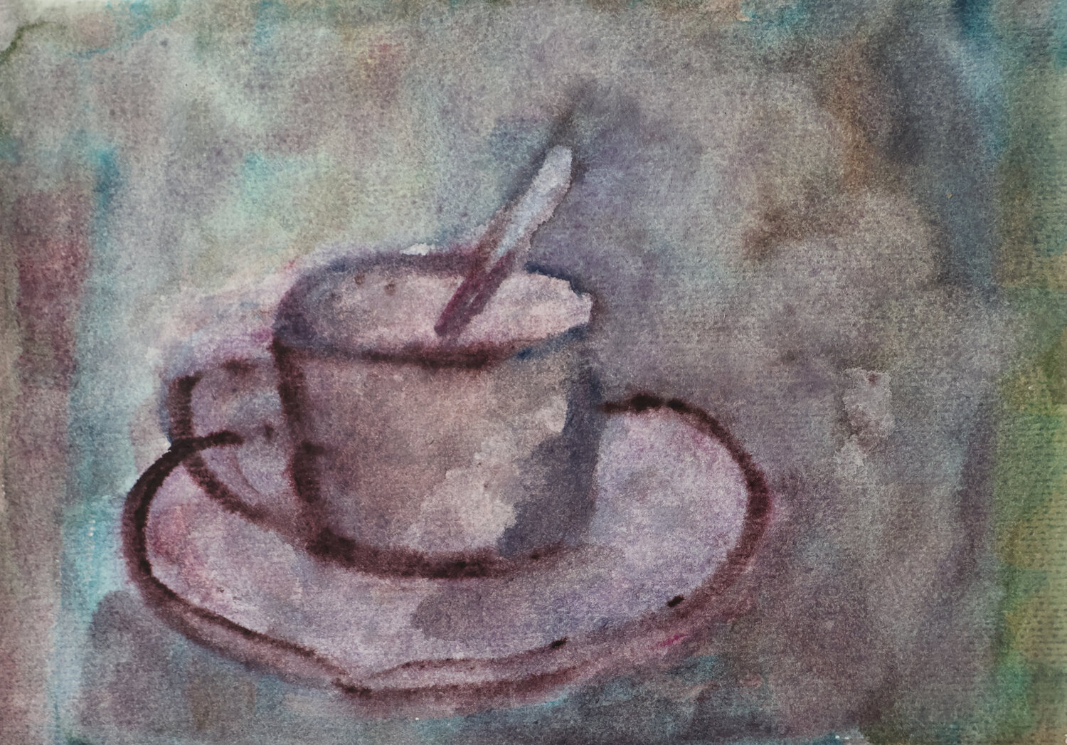 Cup of tea Elena Zapassky Opera su carta in vendita
