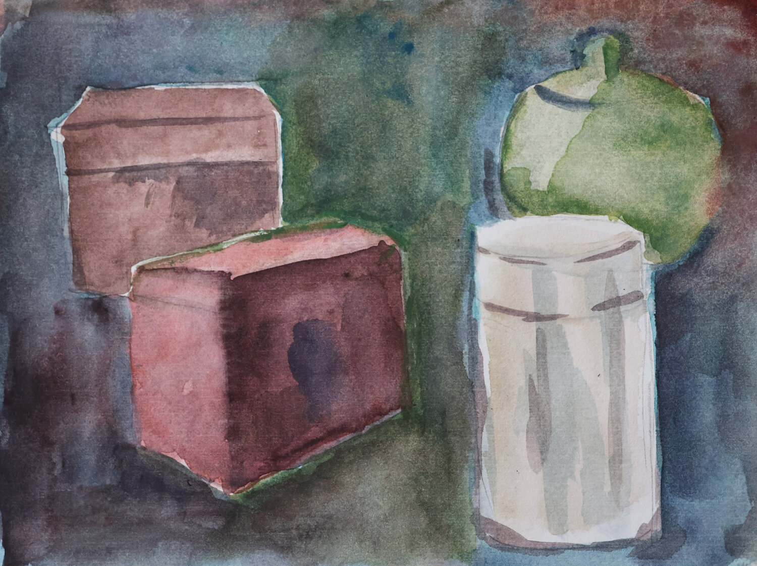 Tea boxes Elena Zapassky Obra en papel en venta