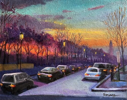 Journey Through Snow in DC by Eunyoung Yun, Painting for Sale on Singulart