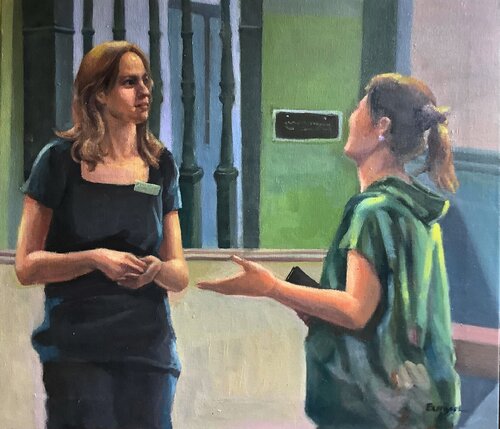 Moments of Joyful Conversations by Eunyoung Yun, Painting for Sale on Singulart