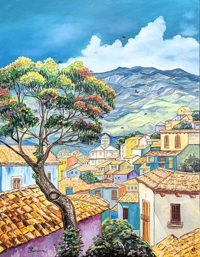 SOMEWHERE IN ECUADOR… von Svetlana Sokolova, Malerei kaufen auf Singulart
