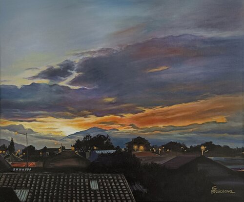 SUNSET IN CUENCA by Svetlana Sokolova, Painting for Sale on Singulart