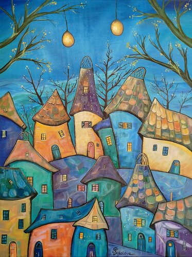 TALES THE OLD TOWN von Svetlana Sokolova, Malerei kaufen auf Singulart