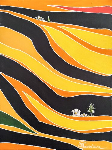 HARVEST FIELDS von Svetlana Sokolova, Malerei kaufen auf Singulart