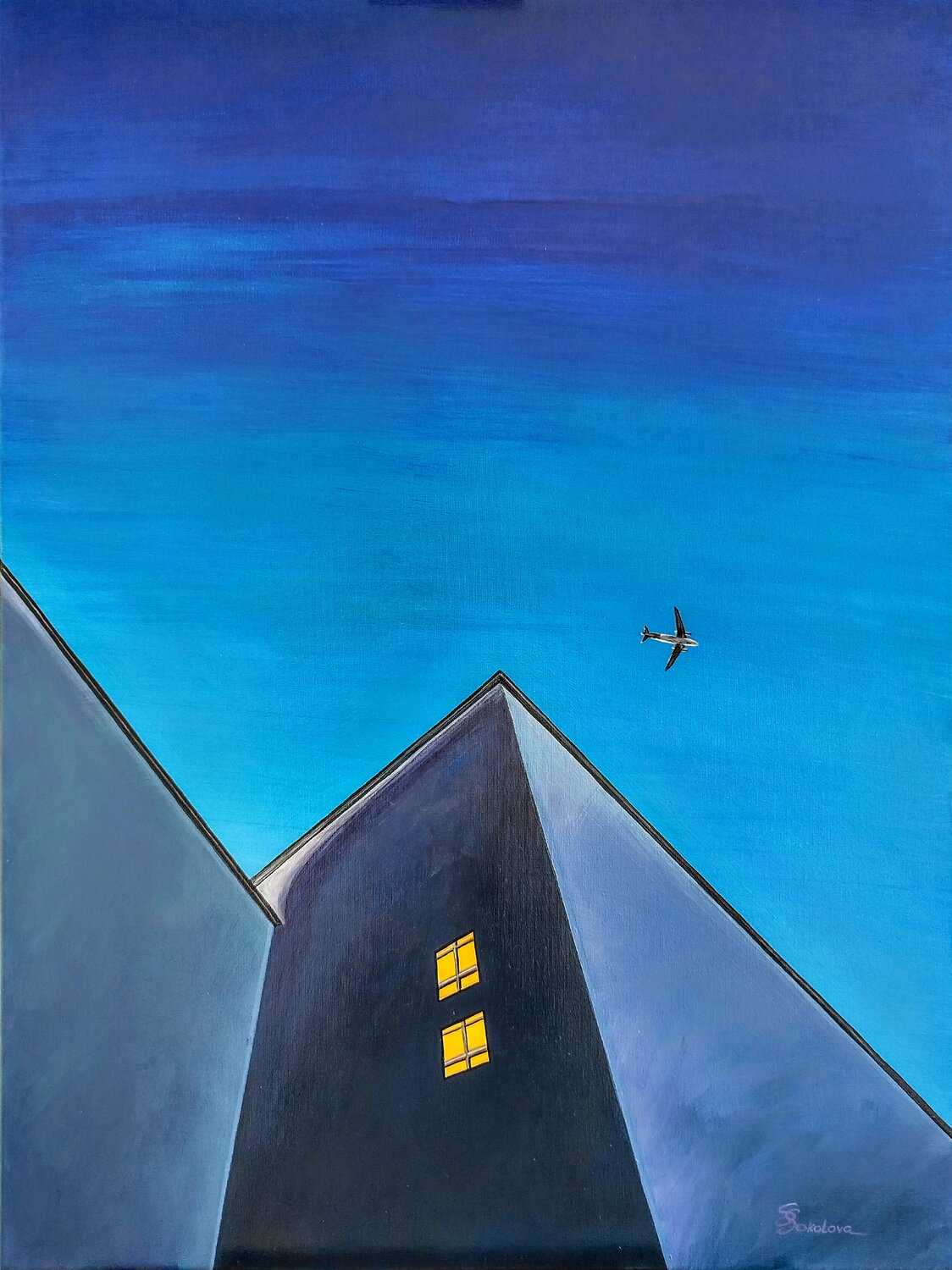 FLIGHT OF SILENCE Svetlana Sokolova Originalgemälde zu verkaufen