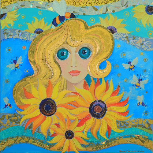 Abundance. Mоkosh. Warm as the sun. Sweet as honey von Oksana Chetverikova, Malerei kaufen auf Singulart