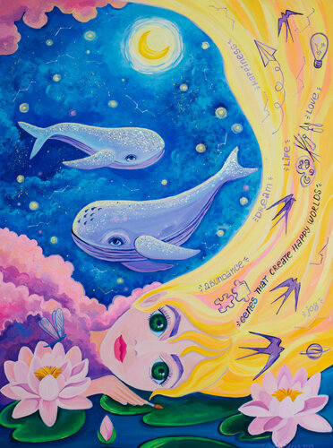 She is the creator of worlds von Oksana Chetverikova, Malerei kaufen auf Singulart