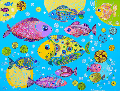 Fish of wealth.Part2 von Oksana Chetverikova, Malerei kaufen auf Singulart
