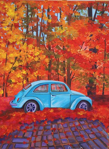 Autumn mood di Oksana Chetverikova, Pittura in vendita su Singulart