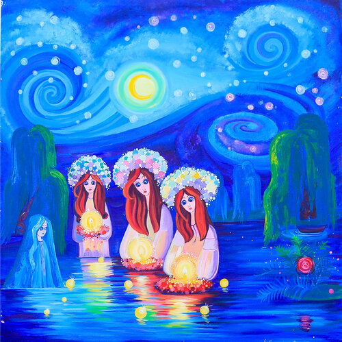 Fortune telling on the night of Ivan Kupala von Oksana Chetverikova, Malerei kaufen auf Singulart