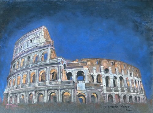COLOSSEO NOTTE von Filomena Reale, Malerei kaufen auf Singulart