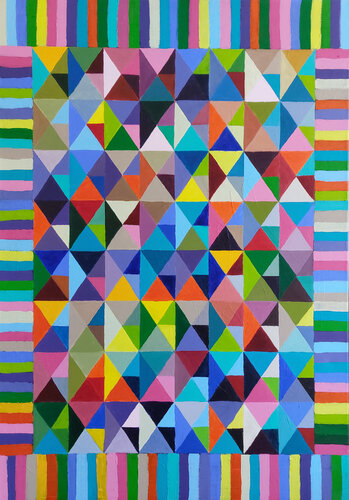 Diversity #9 :"Symphony of Geometry – A Celebration of Balance and Rhythm" von Mieke Van Cauter, Malerei kaufen auf Singulart