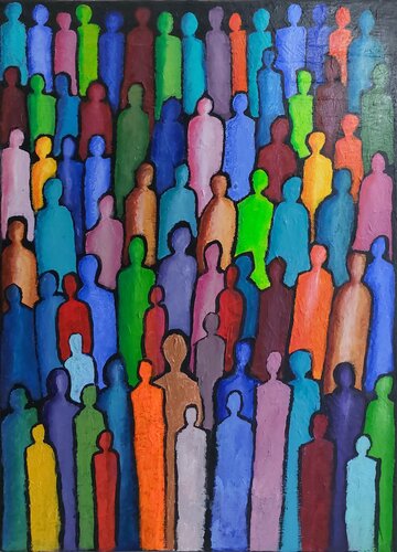 Diversiteit #5 von Mieke Van Cauter, Malerei kaufen auf Singulart