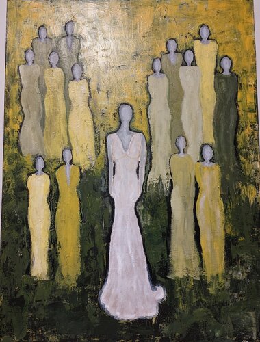 Ladies at the show de Mieke Van Cauter, Pintura a la venta en Singulart