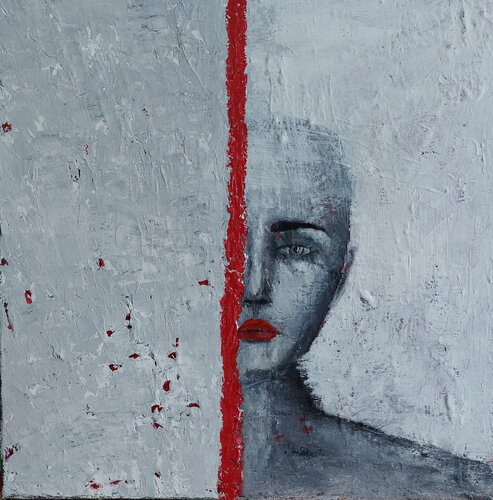 Portrait #2 In my cocon von Mieke Van Cauter, Malerei kaufen auf Singulart